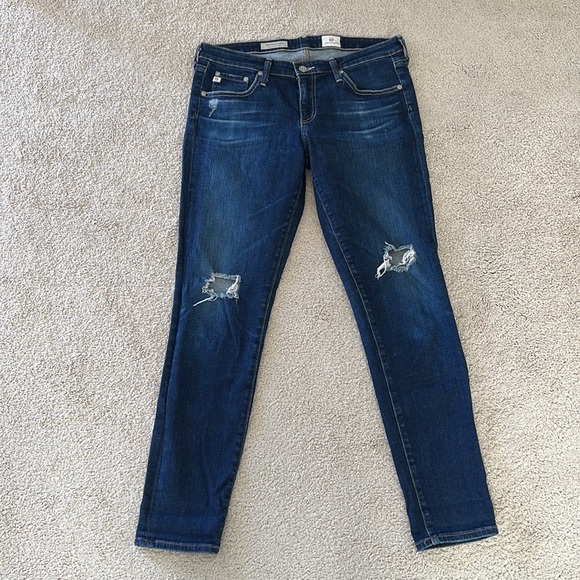 AG the legging skinny ankle super skinny distressed jeans 30R - Picture 3 of 7